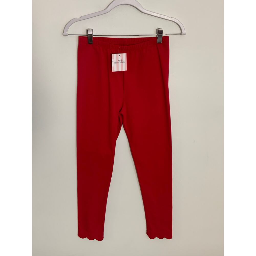 James & Lottie‎ Pima Cotton Scalloped Leggings NWT size 12